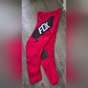 FOX Red and Black Youth I80 Revn Racing Pants Size 12/14
